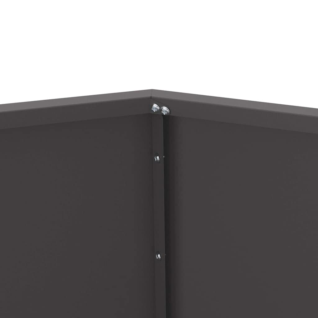 Planter 2 pcs Black 100 x 100 x 80 cm Steel