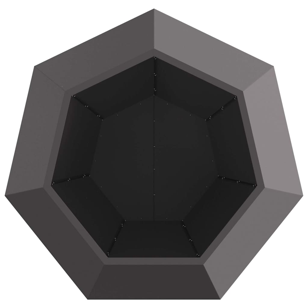 Planter 2 pcs Black 100 x 100 x 80 cm Steel