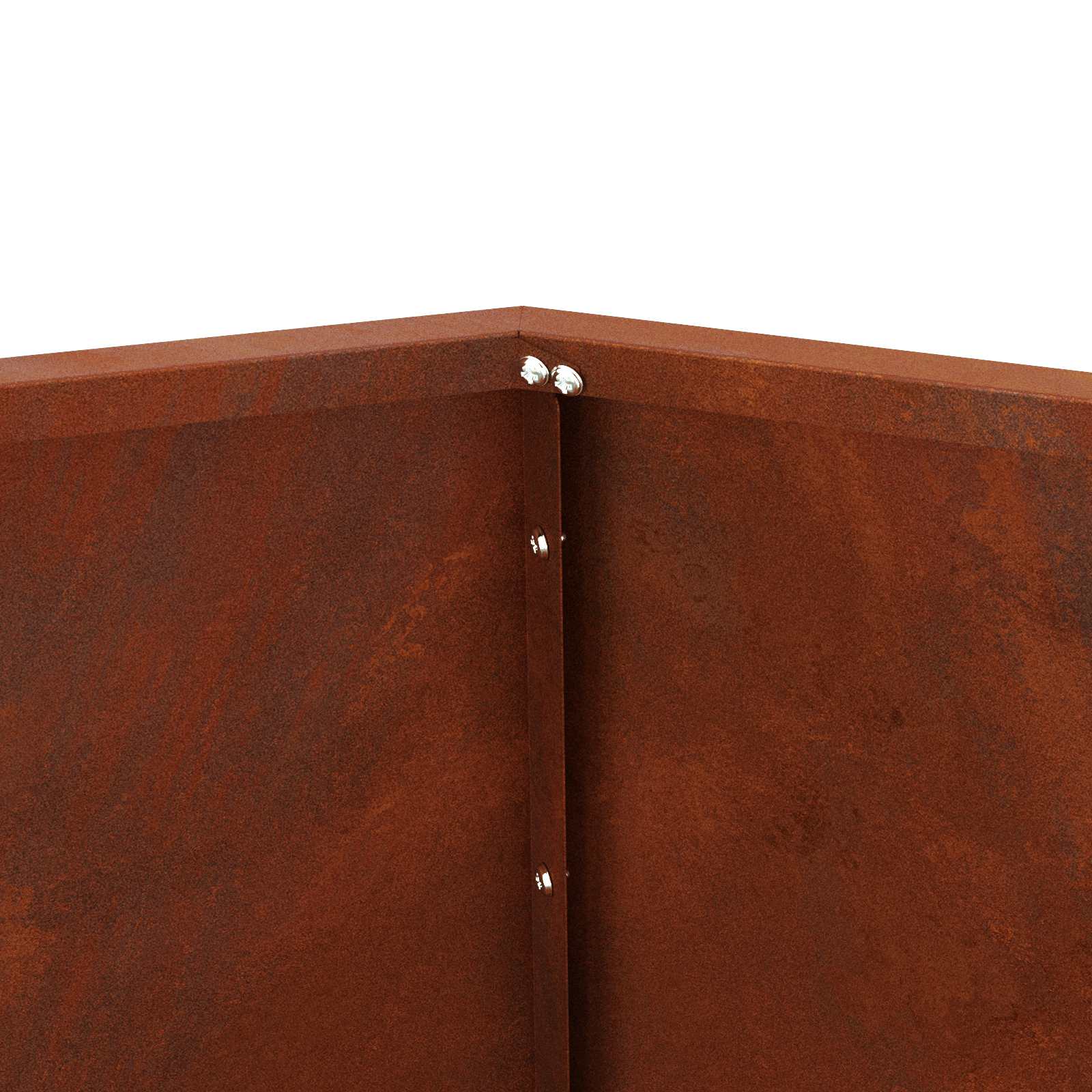 Planter 2 pcs Rusty 100 x 100 x 80 cm Weathering Steel