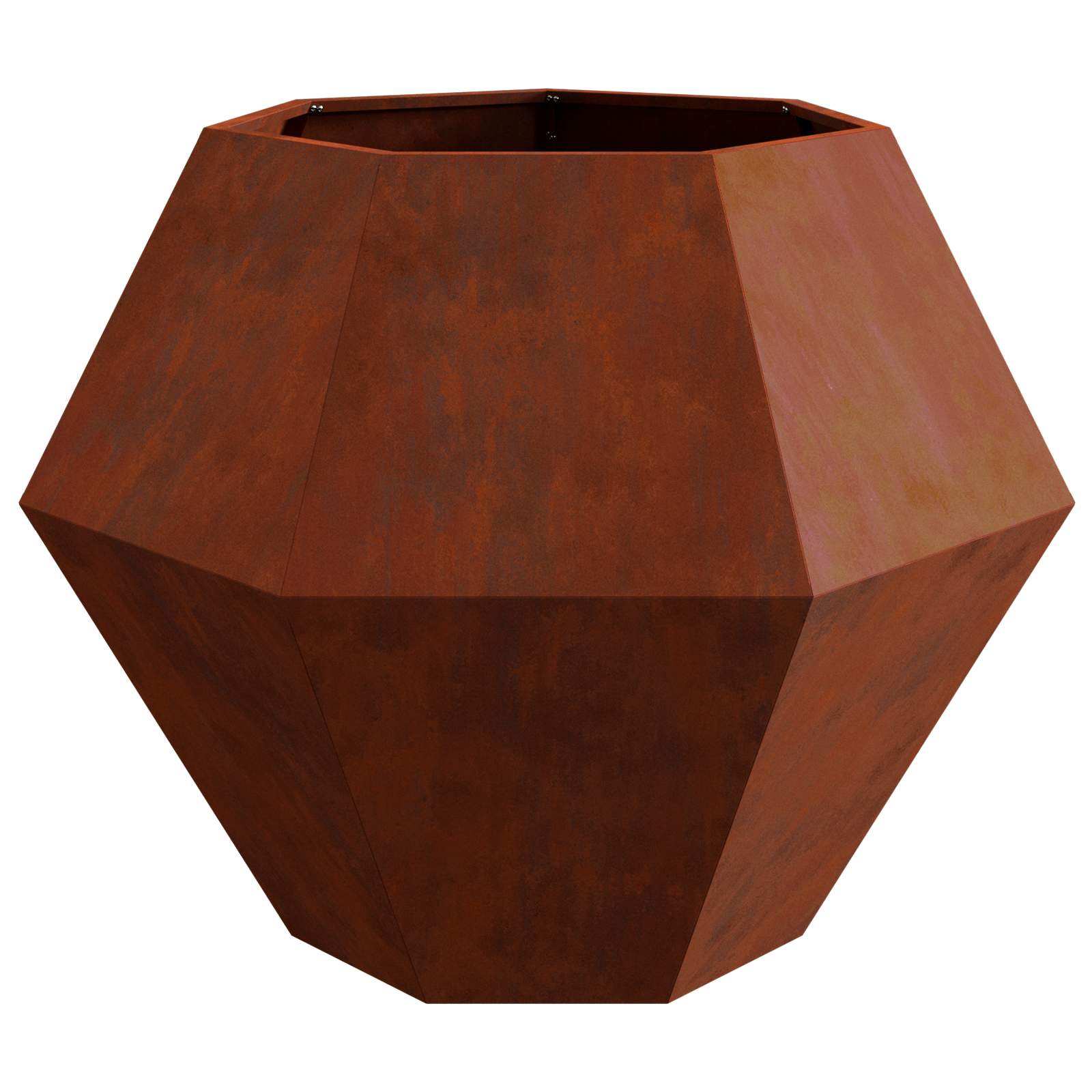 Planter 2 pcs Rusty 100 x 100 x 80 cm Weathering Steel