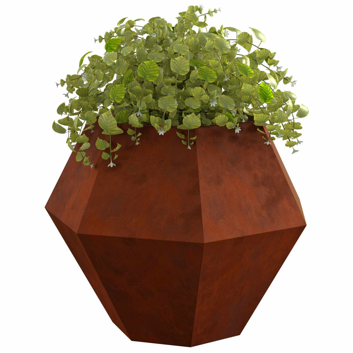 Planter 2 pcs Rusty 100 x 100 x 80 cm Weathering Steel