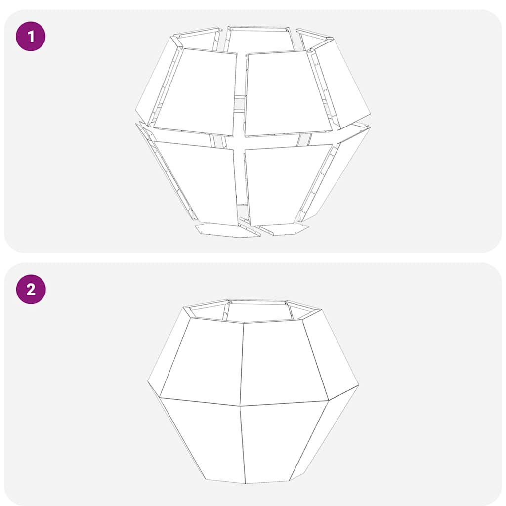 Planter Black 75 x 75 x 60 cm Steel