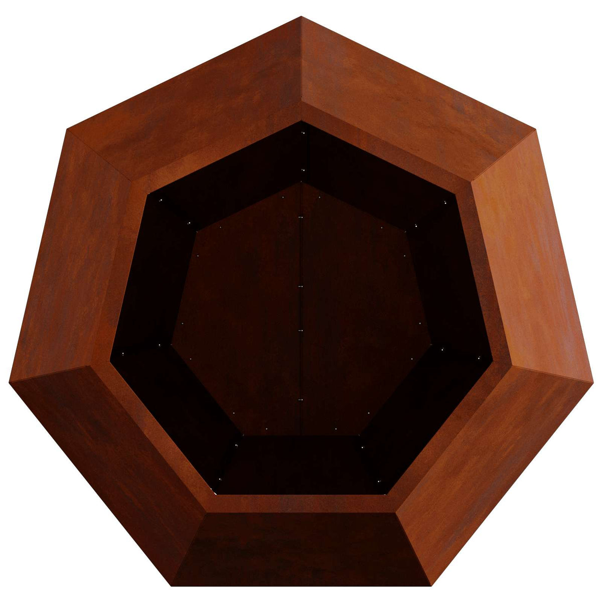 Planter Rusty 75 x 75 x 60 cm Weathering Steel