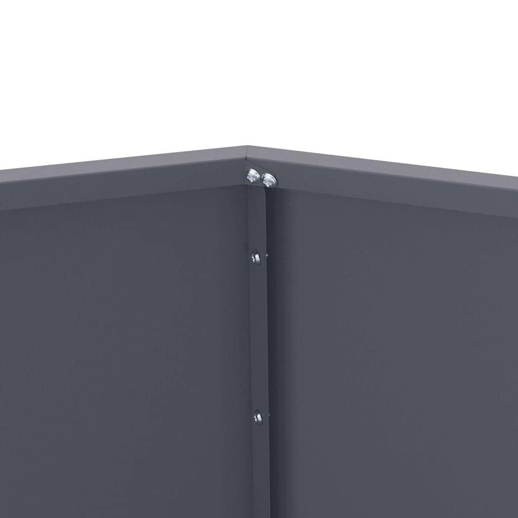 Planter 2 pcs Anthracite 50 x 50 x 40 cm Steel