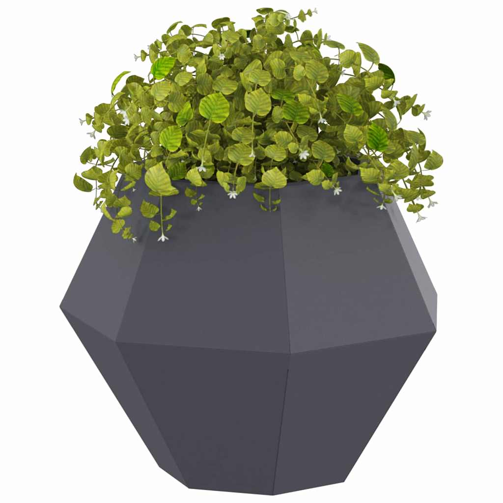 Planter 2 pcs Anthracite 50 x 50 x 40 cm Steel