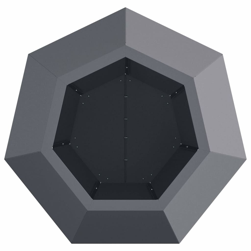 Planter 2 pcs Anthracite 50 x 50 x 40 cm Steel
