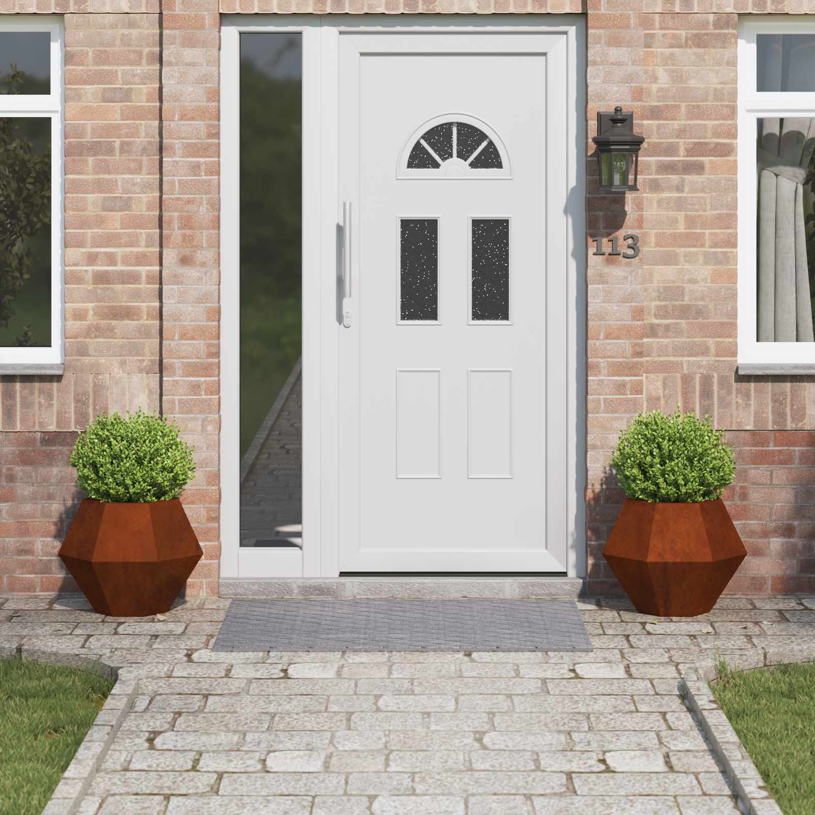 Planter 2 pcs Rusty 50 x 50 x 40 cm Weathering Steel