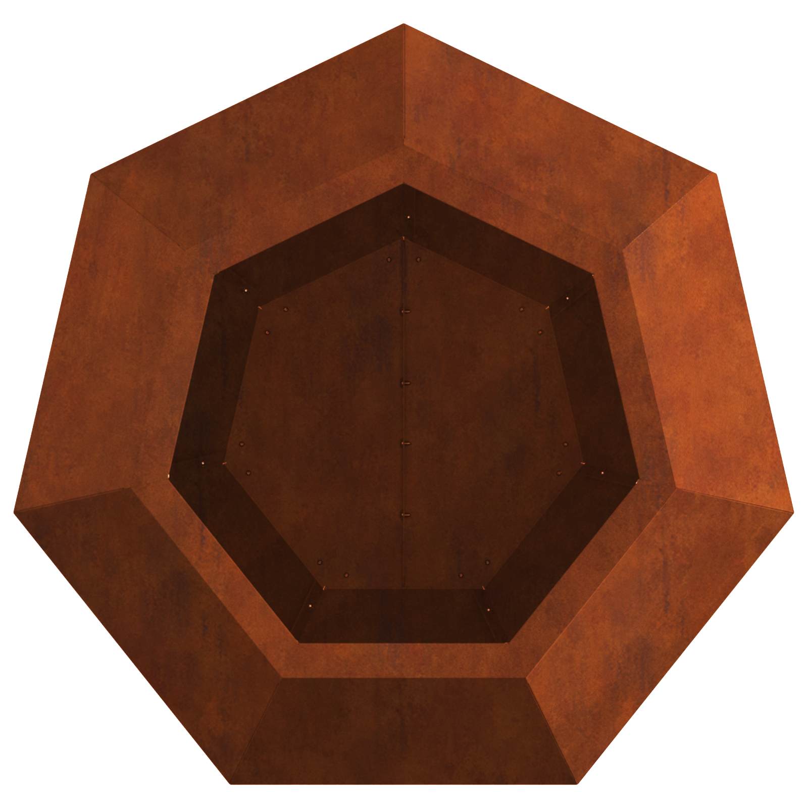 Planter 2 pcs Rusty 50 x 50 x 40 cm Weathering Steel