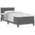 Box Spring Bed Striped with Headboard White 203 x 107 x 88 cm