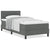 Box Spring Bed Striped with Headboard White 203 x 107 x 88 cm