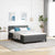 Box Spring Bed Striped with Headboard White 193 x 137 x 88 cm