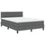 Box Spring Bed Striped with Headboard White 193 x 137 x 88 cm