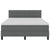 Box Spring Bed Striped with Headboard White 193 x 137 x 88 cm