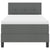 Box Spring Bed with Headboard Manual White 203 x 107 x 88 cm