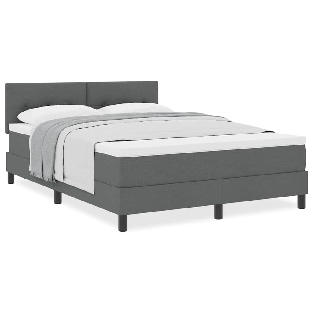 Box Spring Bed with Headboard Manual White 193 x 137 x 88 cm