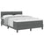 Box Spring Bed with Headboard Manual White 203 x 152 x 88 cm