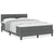 Box Spring Bed with Headboard Manual White 203 x 152 x 88 cm