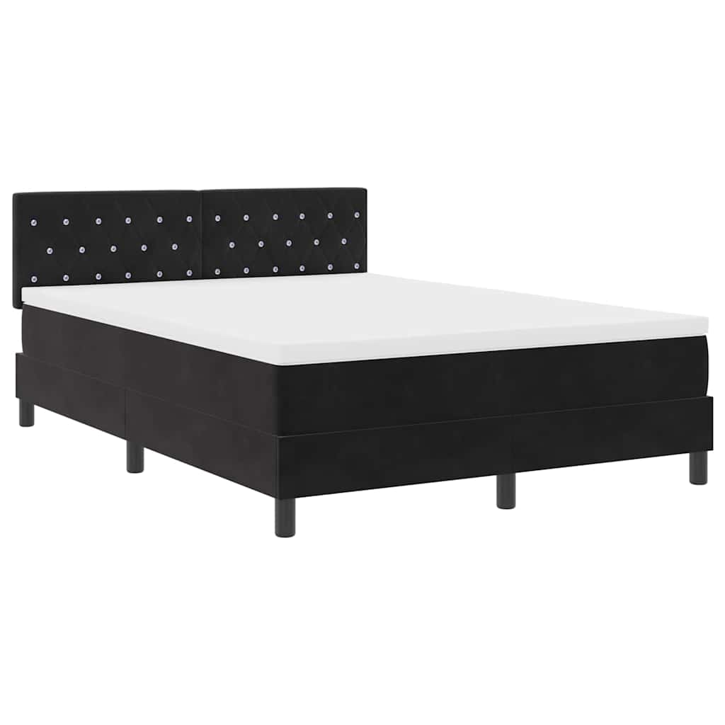 Box Spring Bed Argyle Manual Black, White 203 x 152 x 88 cm
