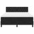 Box Spring Bed Argyle Manual Black, White 203 x 152 x 88 cm