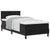Box Spring Bed Geometric Manual Black, White 203 x 107 x 88 cm