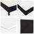 Box Spring Bed Geometric Manual Black, White 193 x 137 x 88 cm