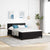 Box Spring Bed Geometric Manual Black, White 193 x 137 x 88 cm