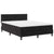 Box Spring Bed Geometric Manual Black, White 193 x 137 x 88 cm