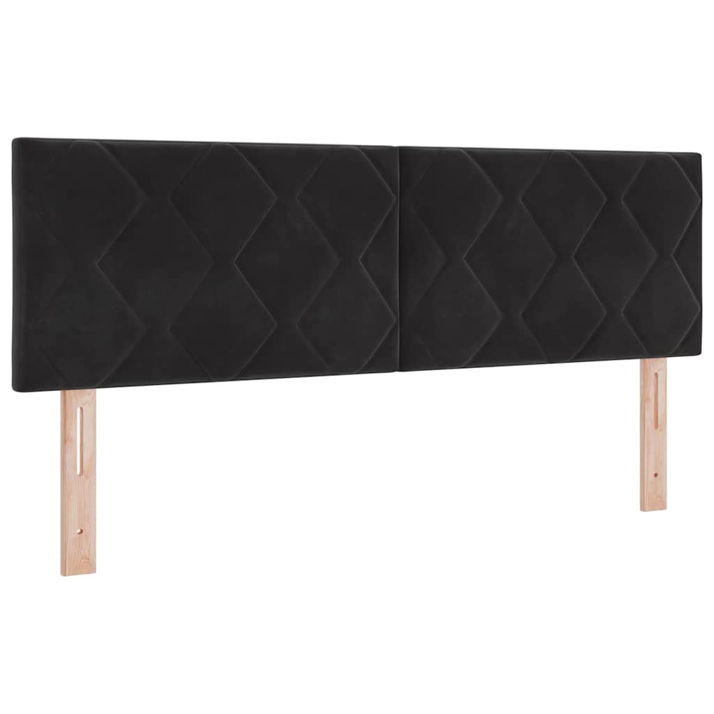 Box Spring Bed Geometric Manual Black, White 193 x 137 x 88 cm