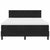 Box Spring Bed Geometric Manual Black, White 193 x 137 x 88 cm