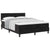Box Spring Bed Geometric Manual Black, White 193 x 137 x 88 cm