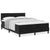 Box Spring Bed Geometric Manual Black, White 193 x 137 x 88 cm