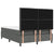Box Spring Bed Striped with Headboard White 193 x 137 x 128 cm