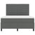 Box Spring Bed Striped with Headboard White 193 x 137 x 128 cm