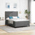 Box Spring Bed Striped with Headboard Manual 203 x 152 x 128 cm