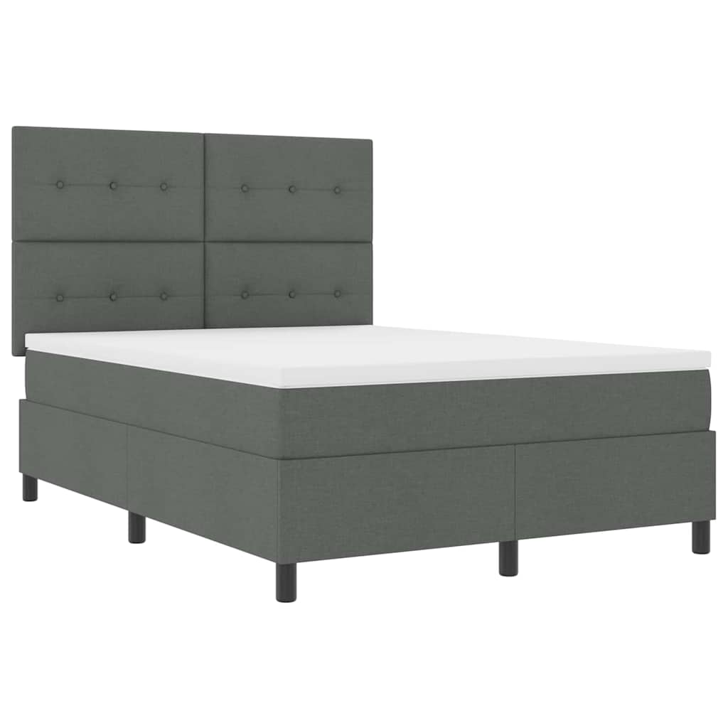 Box Spring Bed Striped with Headboard Manual 203 x 152 x 128 cm
