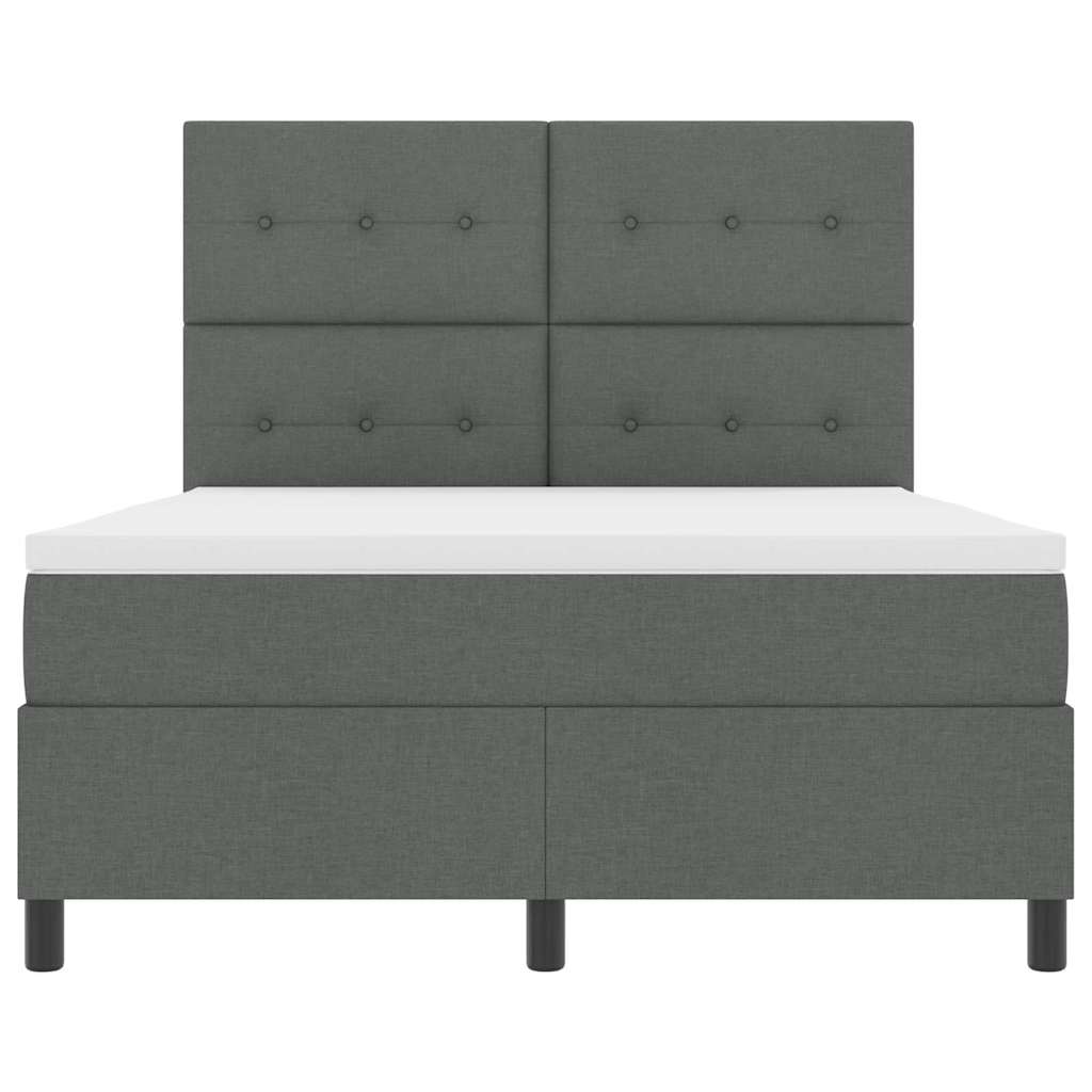 Box Spring Bed Striped with Headboard Manual 203 x 152 x 128 cm