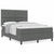 Box Spring Bed Striped with Headboard Manual 203 x 152 x 128 cm