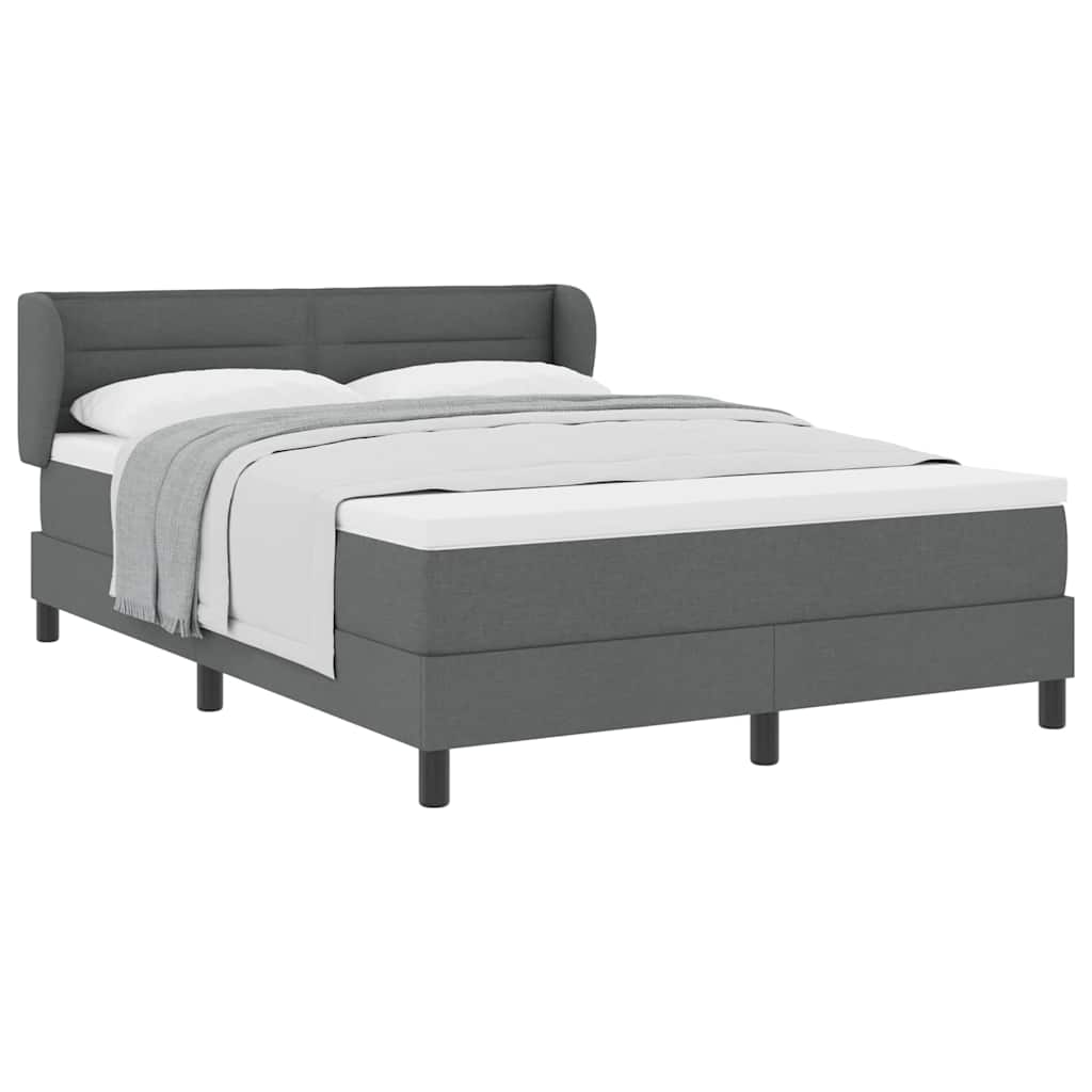 Box Spring Bed Striped with Headboard Manual 193 x 137 x 88 cm