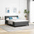 Box Spring Bed Striped with Headboard Manual 203 x 152 x 88 cm