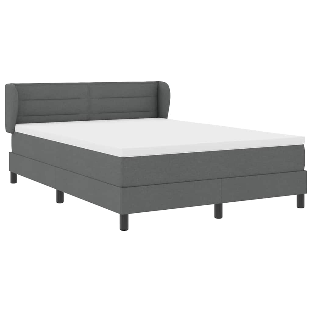 Box Spring Bed Striped with Headboard Manual 203 x 152 x 88 cm