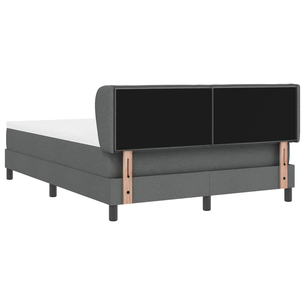 Box Spring Bed Striped with Headboard Manual 203 x 152 x 88 cm