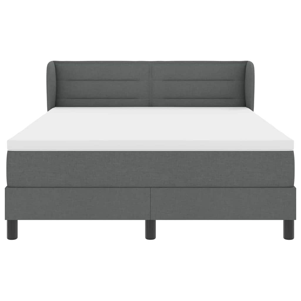 Box Spring Bed Striped with Headboard Manual 203 x 152 x 88 cm