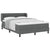 Box Spring Bed Striped with Headboard Manual 203 x 152 x 88 cm
