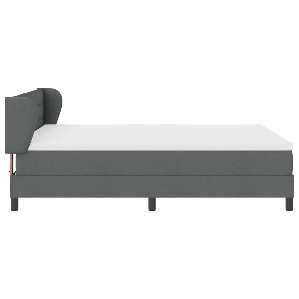 Box Spring Bed Striped with Headboard Manual 203 x 152 x 88 cm
