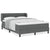 Box Spring Bed Striped with Headboard Manual 203 x 152 x 88 cm