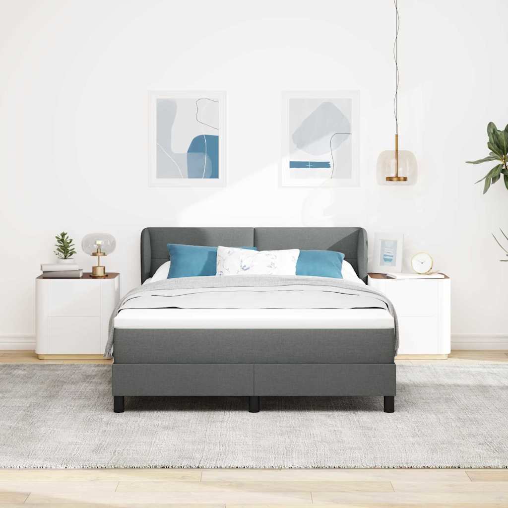 Box Spring Bed with Headboard Manual 203 x 152 x 88 cm