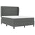 Box Spring Bed Striped with Headboard White 193 x 137 x 128 cm