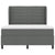 Box Spring Bed Striped with Headboard White 203 x 152 x 128 cm
