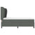 Box Spring Bed Striped with Headboard White 203 x 152 x 128 cm