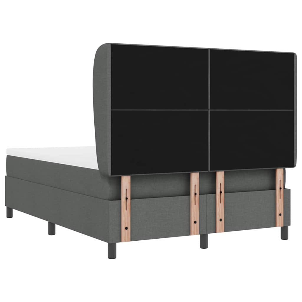 Box Spring Bed with Headboard Manual White 203 x 152 x 128 cm